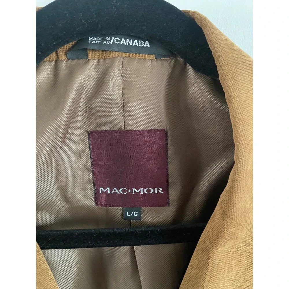 Mac Mor Mens Faux Suede Blazer‎ Sport Coat Brown Large Made in Canada 1507